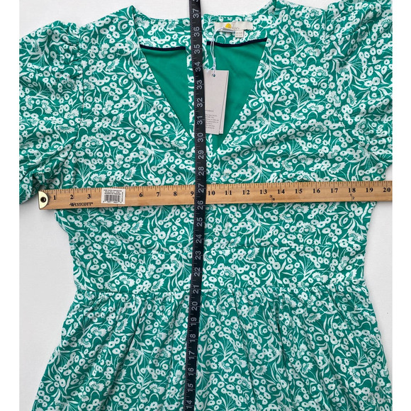 NWT Boden Women's Floral Back Cutout Dress in Emerald Floret Bud (12R) - Picture 6 of 9